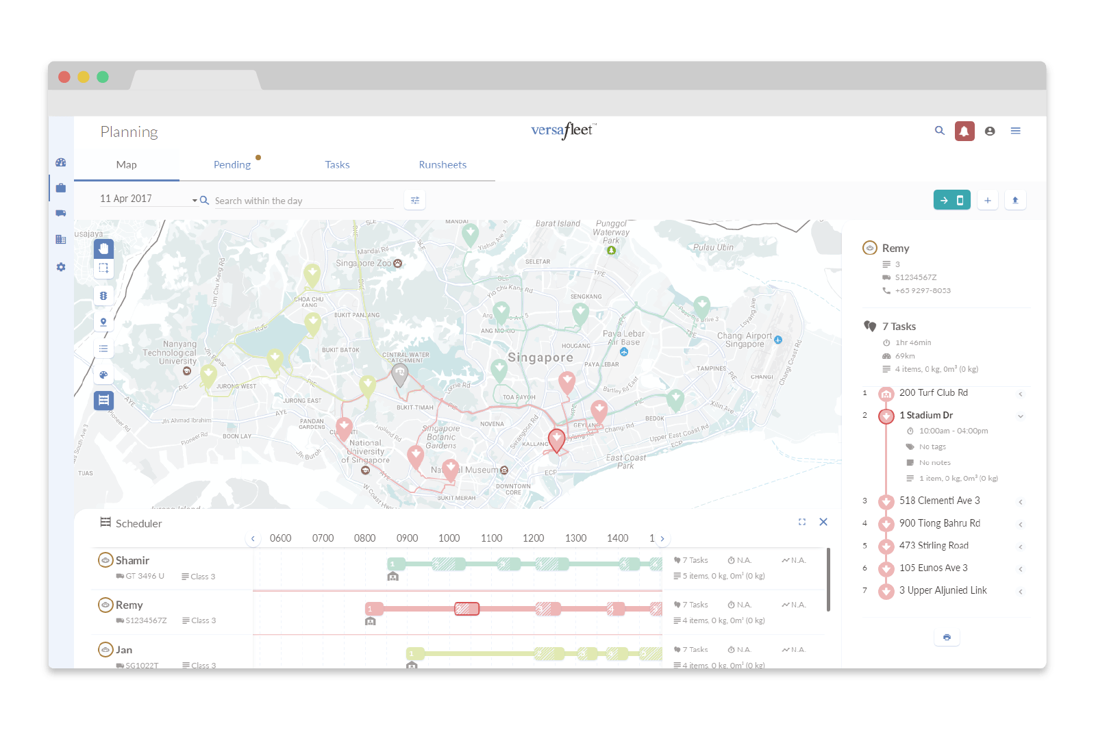 versafleet-scheduler, manage, fleet, planning